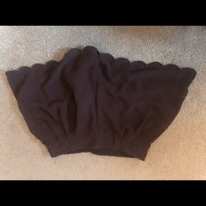 black flowing shorts